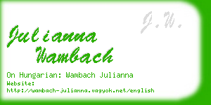 julianna wambach business card